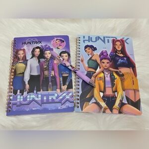 K Pop Demon Hunters Colorful Spiral Notebook Set with Pen